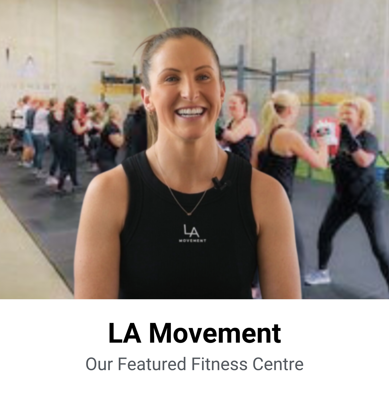 Profile card of LA Movement, featured fitness centre on Surfcoast Connect.